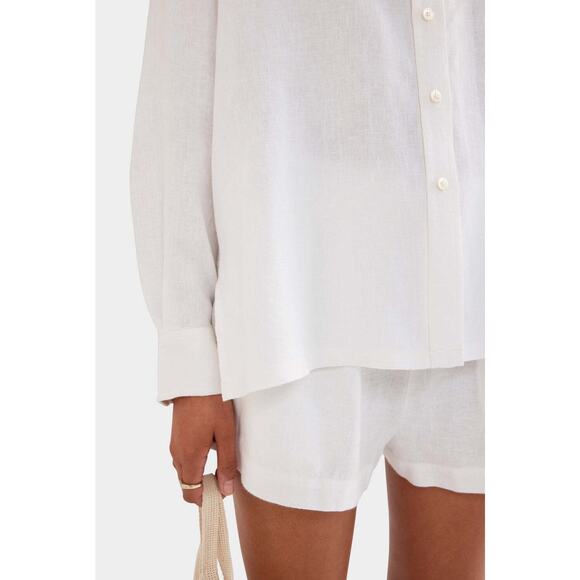 Venroy Classic Linen Shirt - S - White - Picture 5 of 5